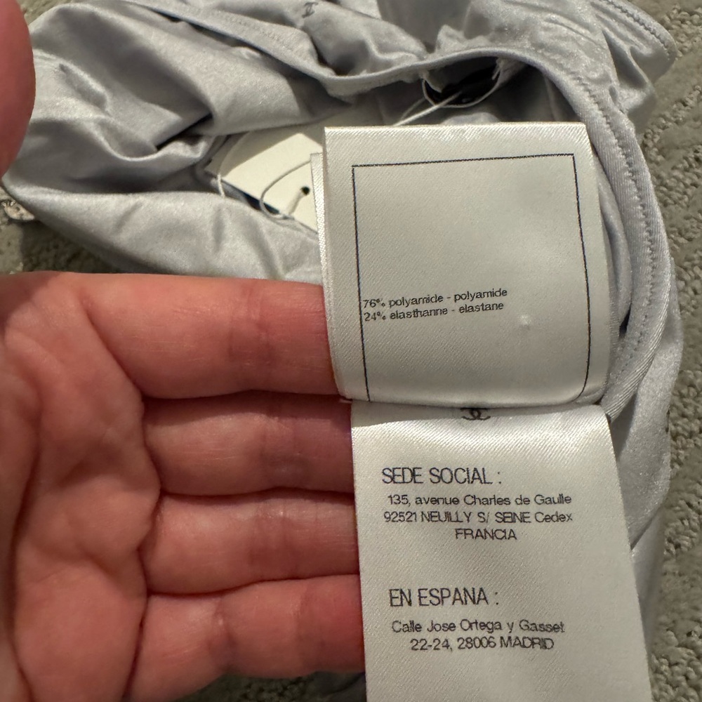 CHANEL Silver CC Logo Swim/body Suit - Size 42 - Picture 12 of 15